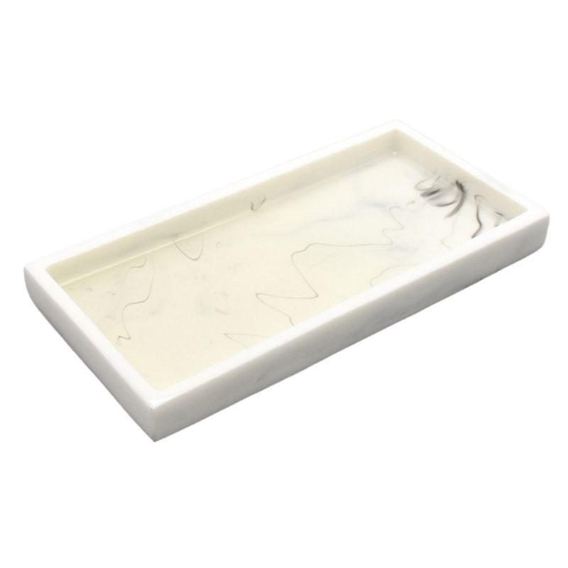 Travertine Tray Oval - AEE4-Marble Pattern Resin Tray Non Slip