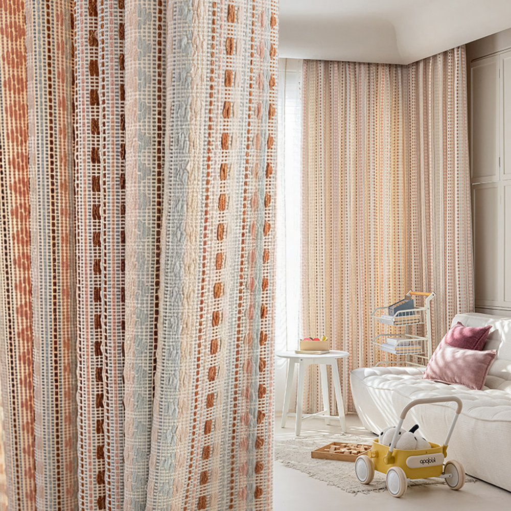 Linen Curtain Eyelet - Trendy Cotton Linen Blend Curtain, French