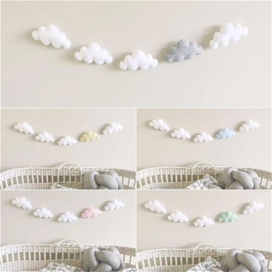 Interior Design Modern - Nordic Felt Cloud Garlands String Wall