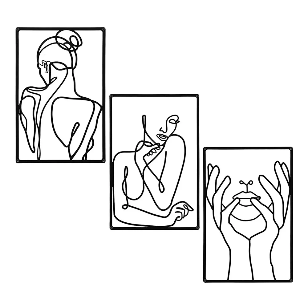 3pcs Stunning Line Drawing Dec - Interior Design Product incelemesi ve fiyatı