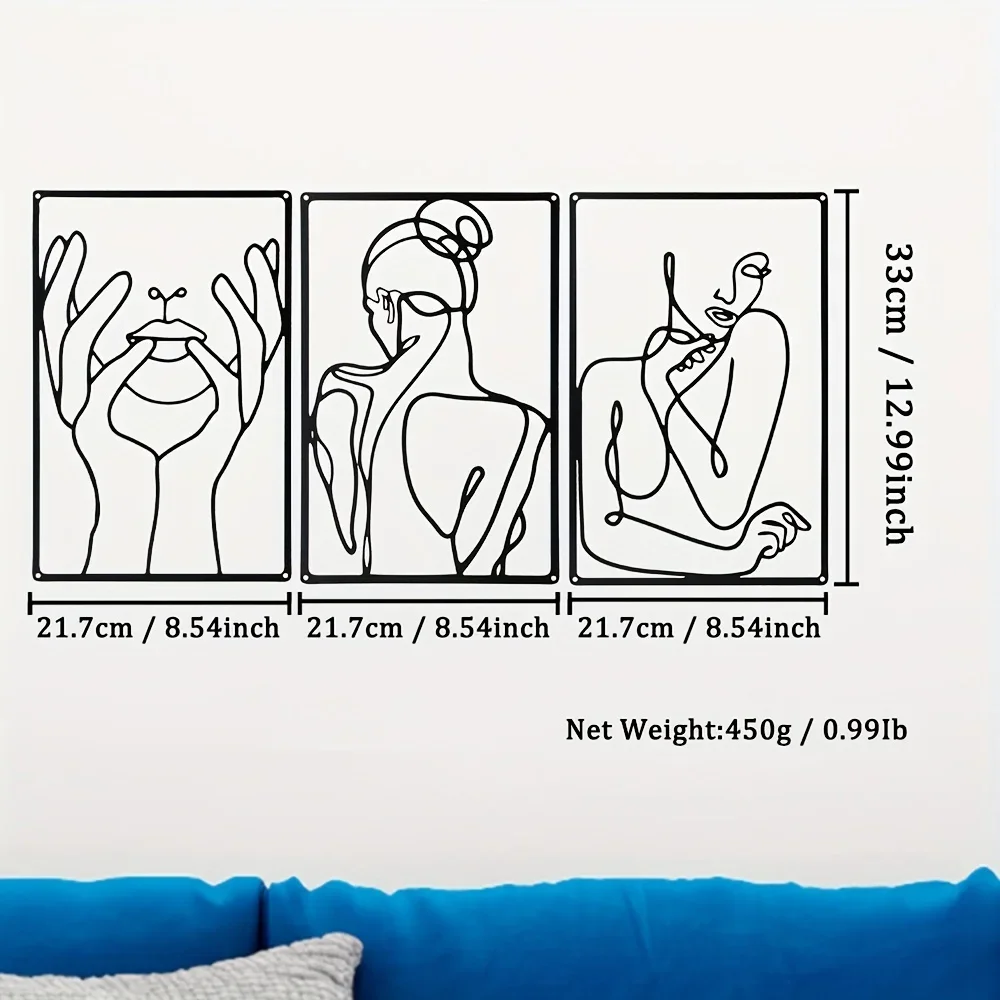 3pcs Stunning Line Drawing Dec - Interior Design Product incelemesi ve fiyatı