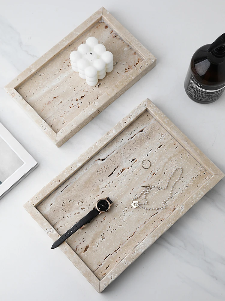 Minimalism Marble Tray for Per - Travertine Tray Oval incelemesi ve fiyatı