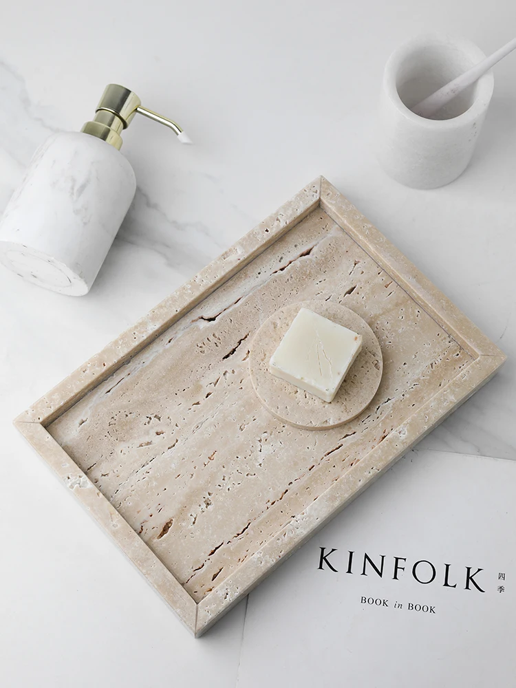 Minimalism Marble Tray for Per - Travertine Tray Oval incelemesi ve fiyatı