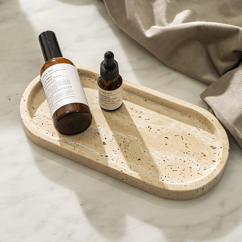 Travertine Stone Tray for Bath - Travertine Tray Oval incelemesi ve fiyatı