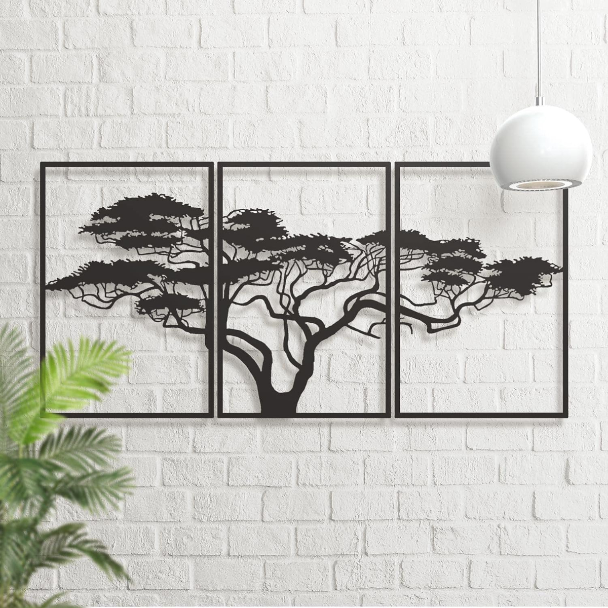 3pcs Black Metal Wall Art Deco - Interior Design Modern incelemesi ve fiyatı