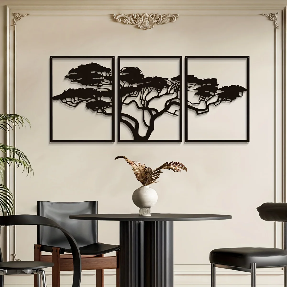 3pcs Black Metal Wall Art Deco - Interior Design Modern incelemesi ve fiyatı