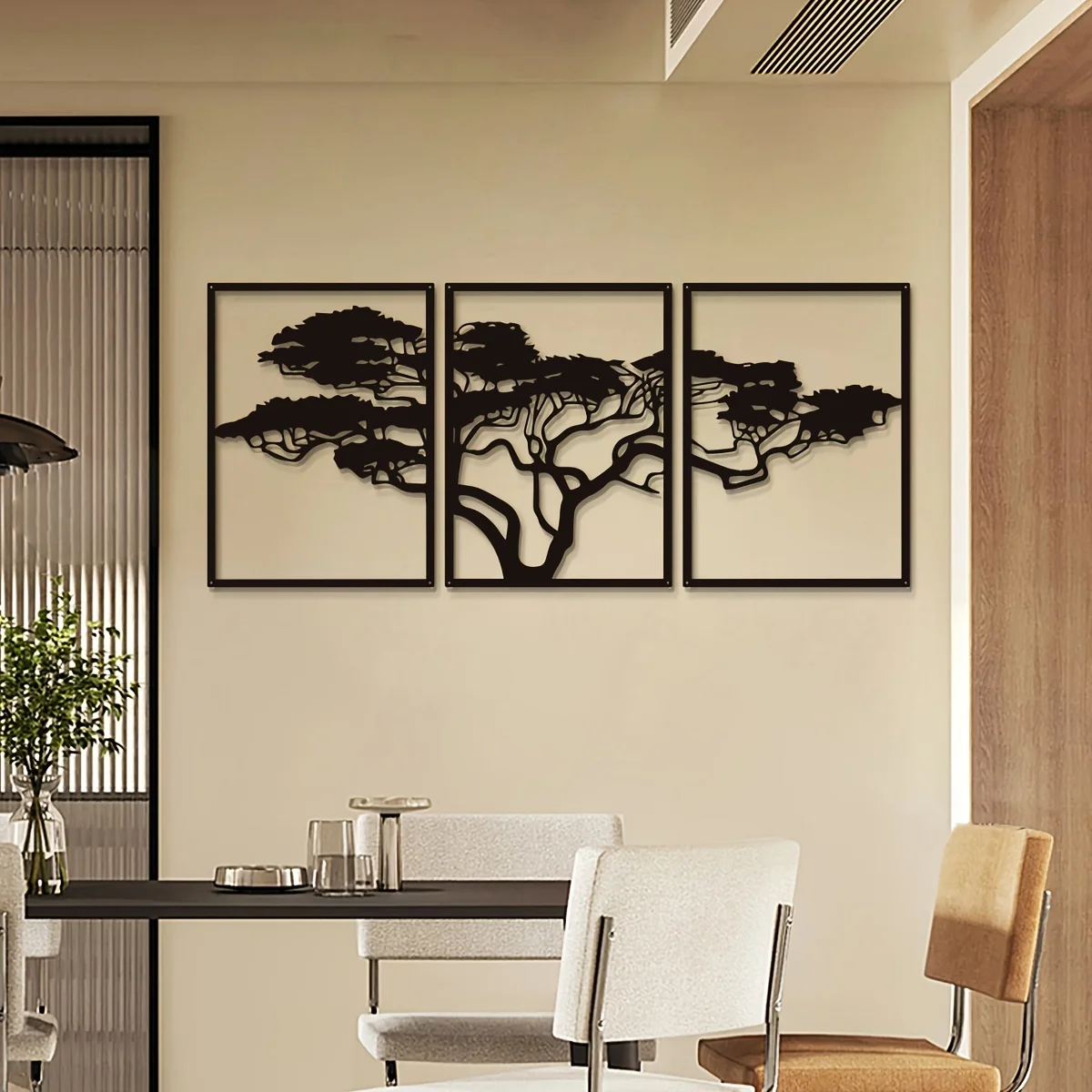 3pcs Black Metal Wall Art Deco - Interior Design Modern incelemesi ve fiyatı