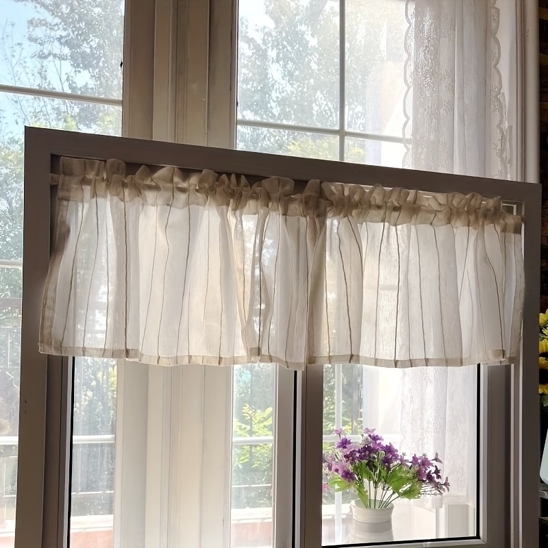 1 Panel Vintage Rustic Striped - Linen Curtain Eyelet incelemesi ve fiyatı