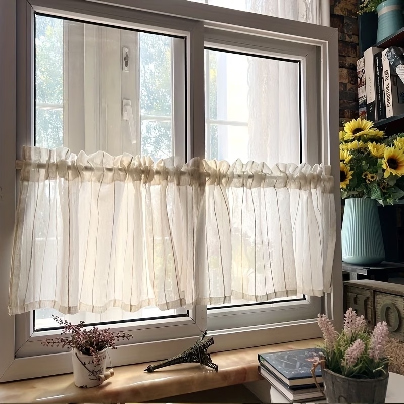 1 Panel Vintage Rustic Striped - Linen Curtain Eyelet incelemesi ve fiyatı