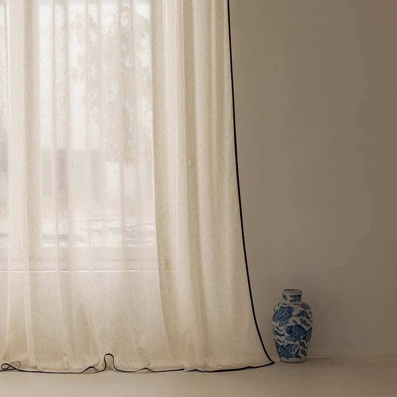 Japanese Cream Linen Simple Se - Linen Curtain Eyelet incelemesi ve fiyatı
