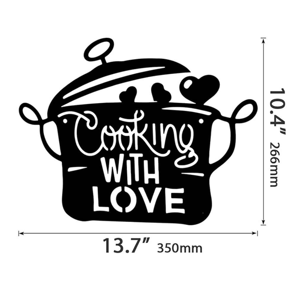 Black Metal Kitchen Pot Sign C - Interior Design Modern incelemesi ve fiyatı