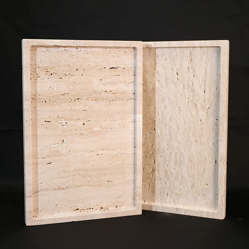 30x20x1.8cm Nature Marble Beig - Travertine Tray Oval incelemesi ve fiyatı