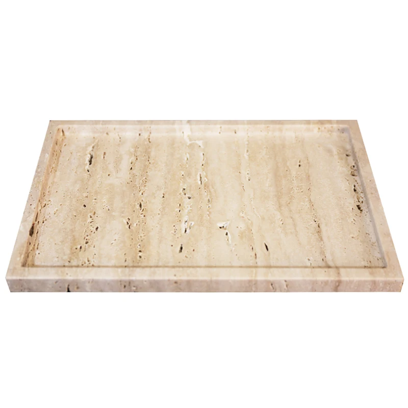 30x20x1.8cm Nature Marble Beig - Travertine Tray Oval incelemesi ve fiyatı
