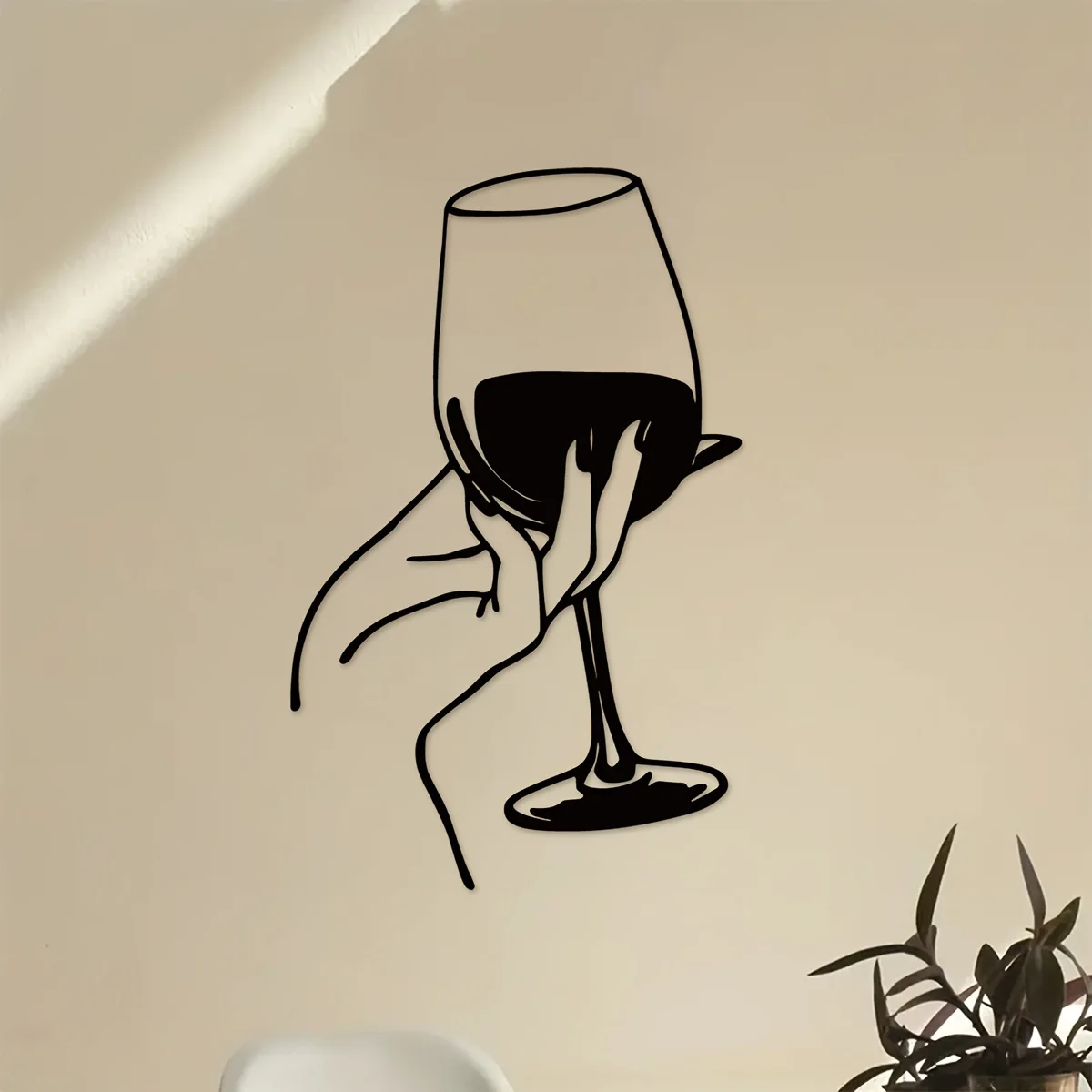 Wine Lover Lady Hand Metal Wal - Interior Design Modern incelemesi ve fiyatı