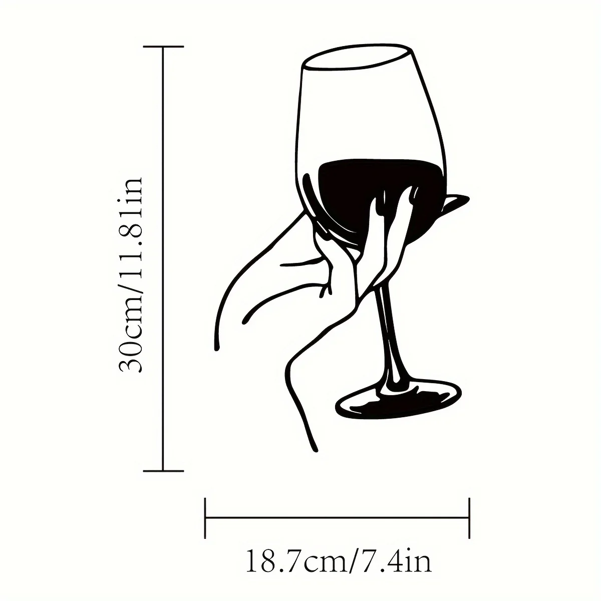 Wine Lover Lady Hand Metal Wal - Interior Design Modern incelemesi ve fiyatı