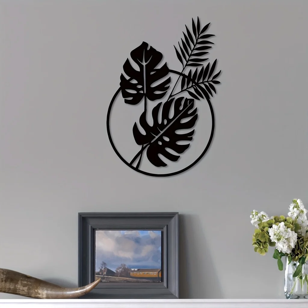 CIFBUY Palm Leaf Metal Wall Ar - Interior Design Modern incelemesi ve fiyatı