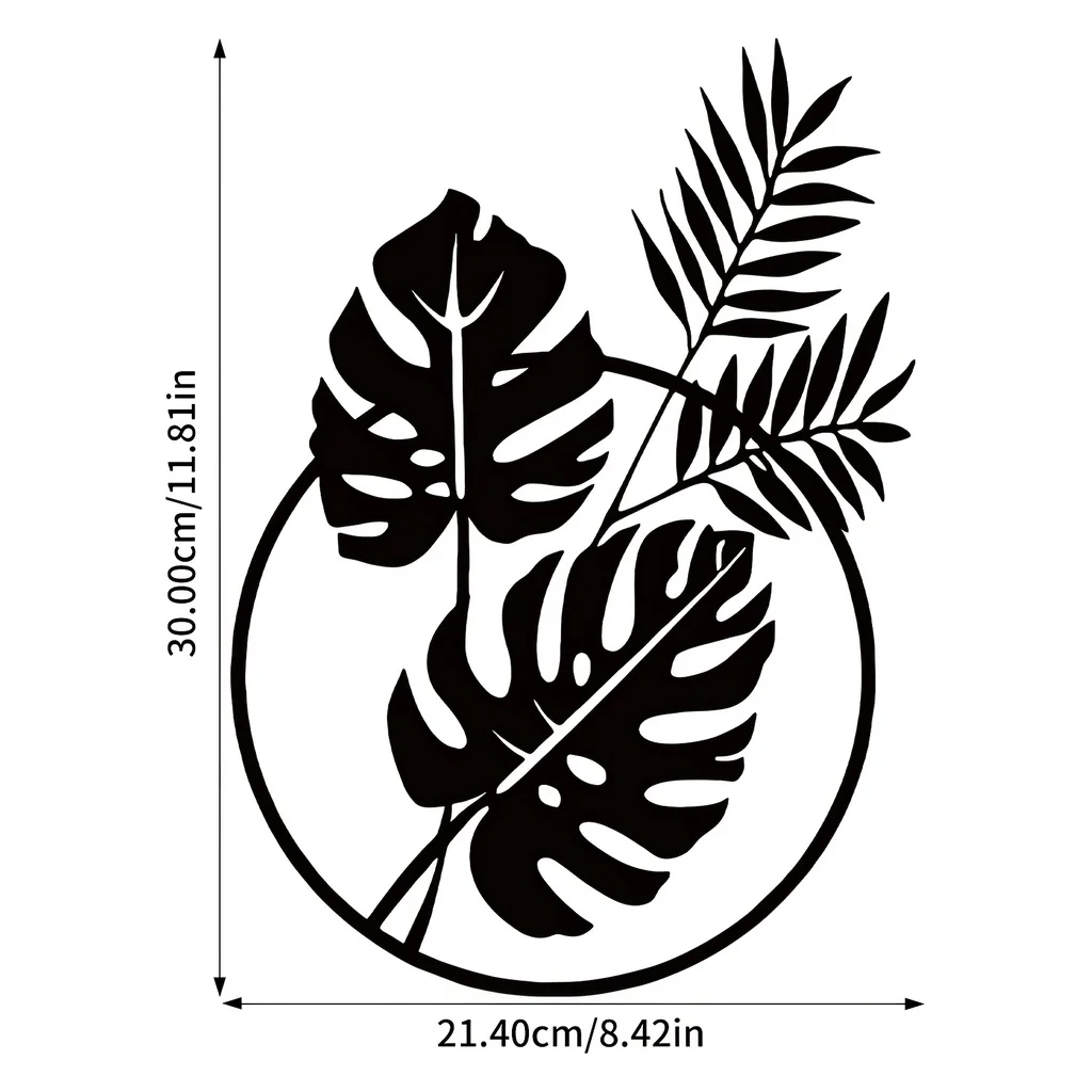CIFBUY Palm Leaf Metal Wall Ar - Interior Design Modern incelemesi ve fiyatı
