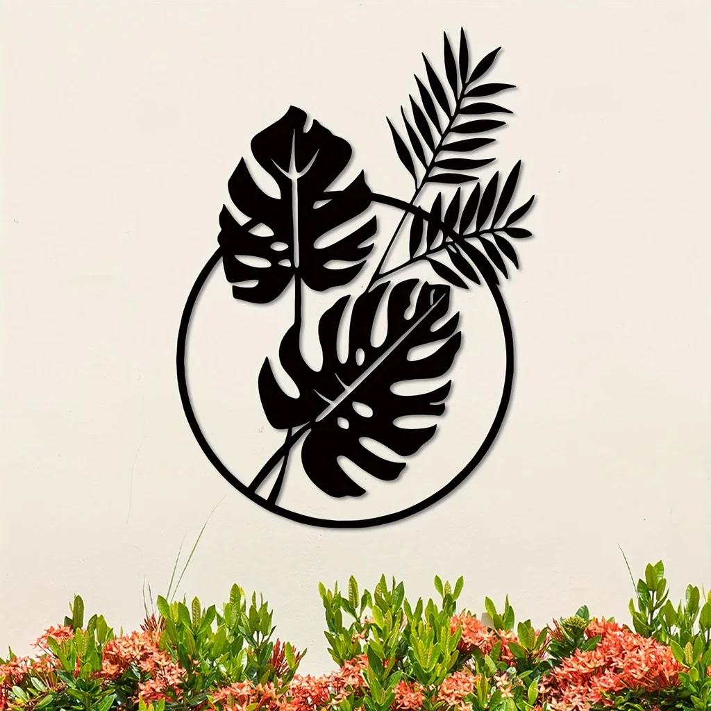 CIFBUY Palm Leaf Metal Wall Ar - Interior Design Modern incelemesi ve fiyatı