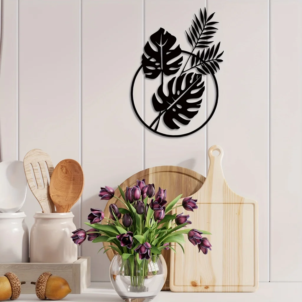CIFBUY Palm Leaf Metal Wall Ar - Interior Design Modern incelemesi ve fiyatı