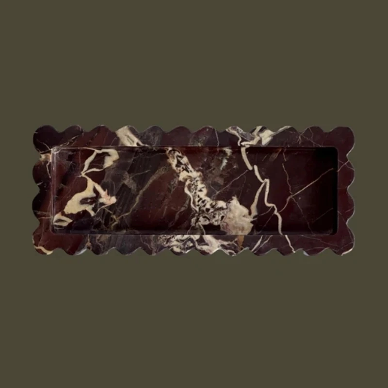 Natural Stone Purple Red Trave - Travertine Tray Oval incelemesi ve fiyatı