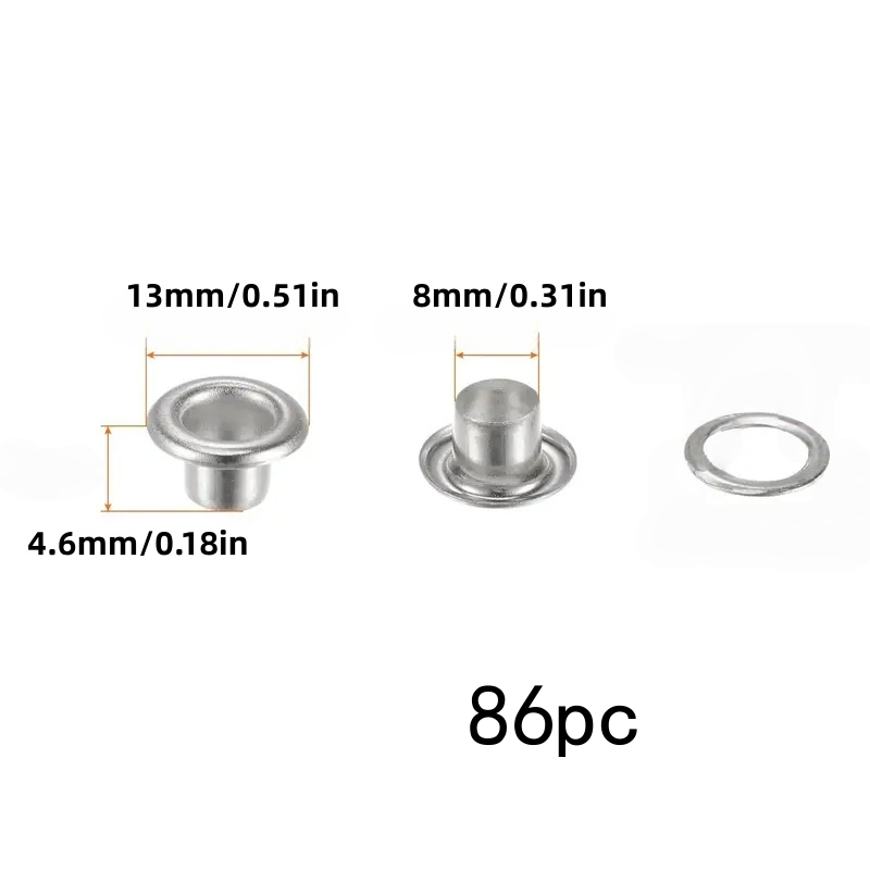 86Pcs 8mm stainless steel eyel - Linen Curtain Eyelet incelemesi ve fiyatı