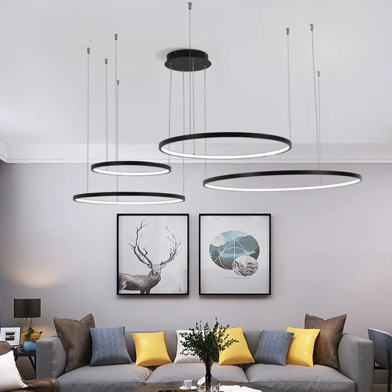 Modern Circle Rings LED Chande - Engineering And Interior Design incelemesi ve fiyatı