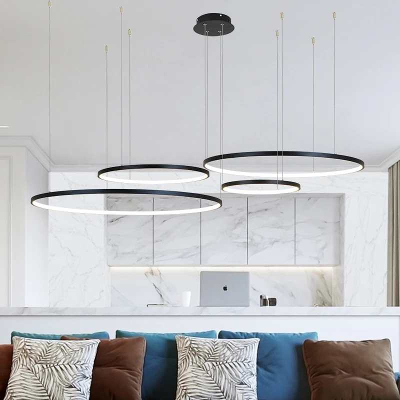 Modern LED Circle Rings Chande - Engineering And Interior Design incelemesi ve fiyatı