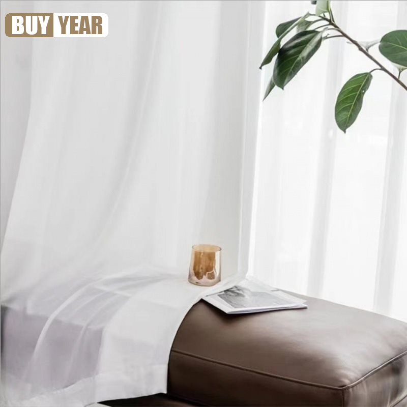 High Quality Solid White Tulle - Linen Curtain Eyelet incelemesi ve fiyatı