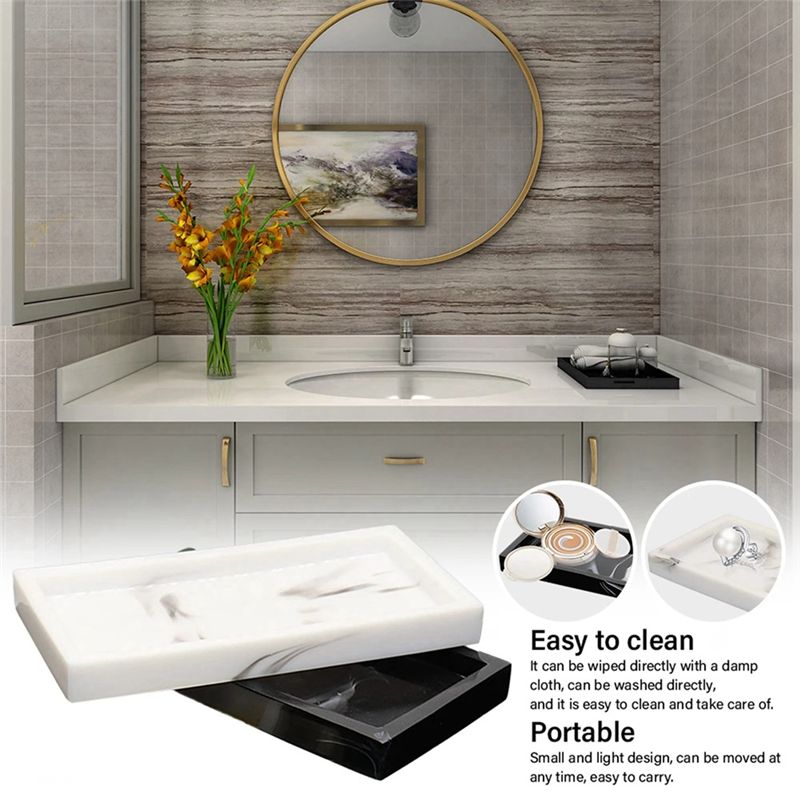 AEE4-Marble Pattern Resin Tray - Travertine Tray Oval incelemesi ve fiyatı