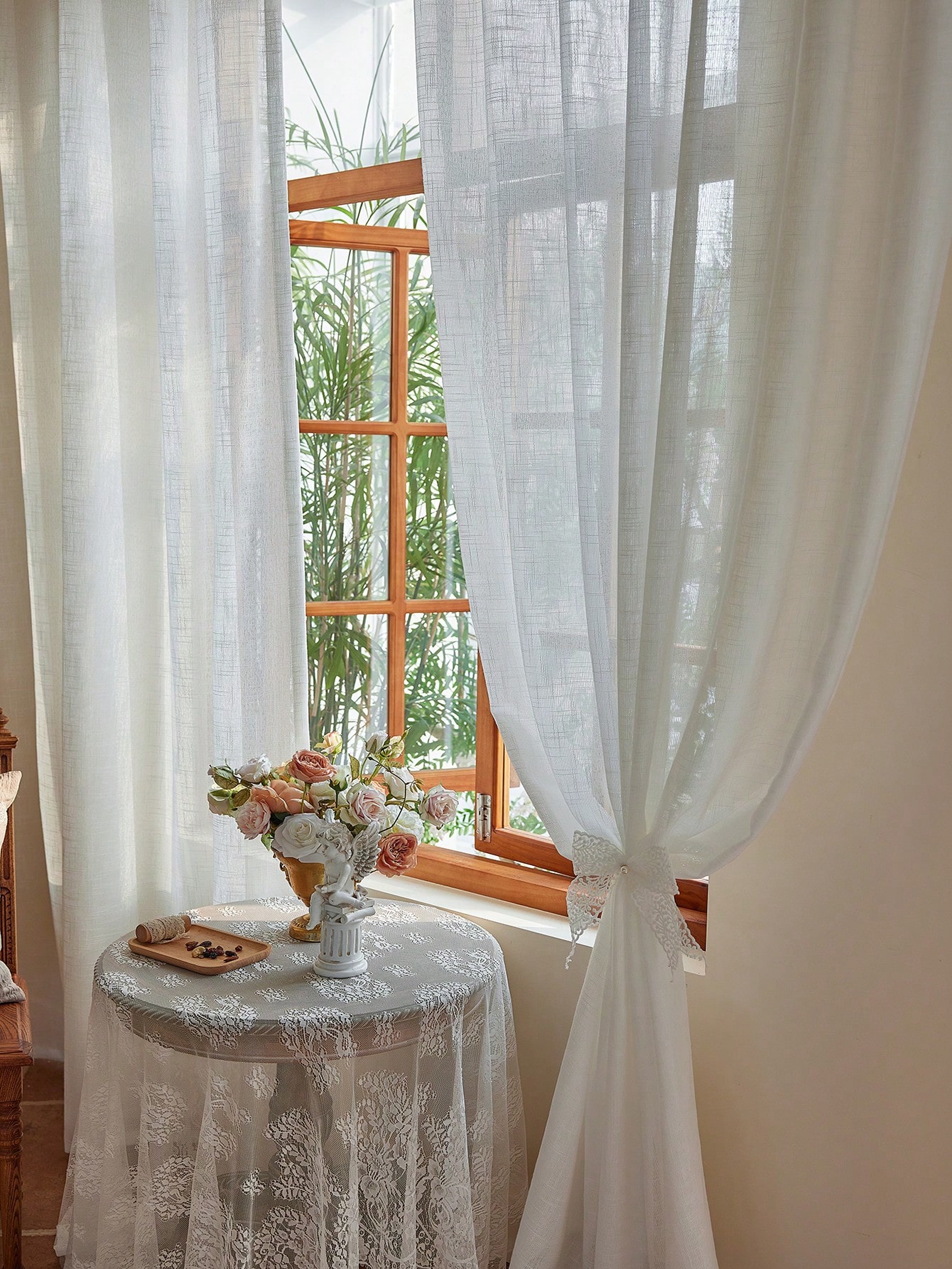 American pastoral style natura - Linen Curtain Eyelet incelemesi ve fiyatı