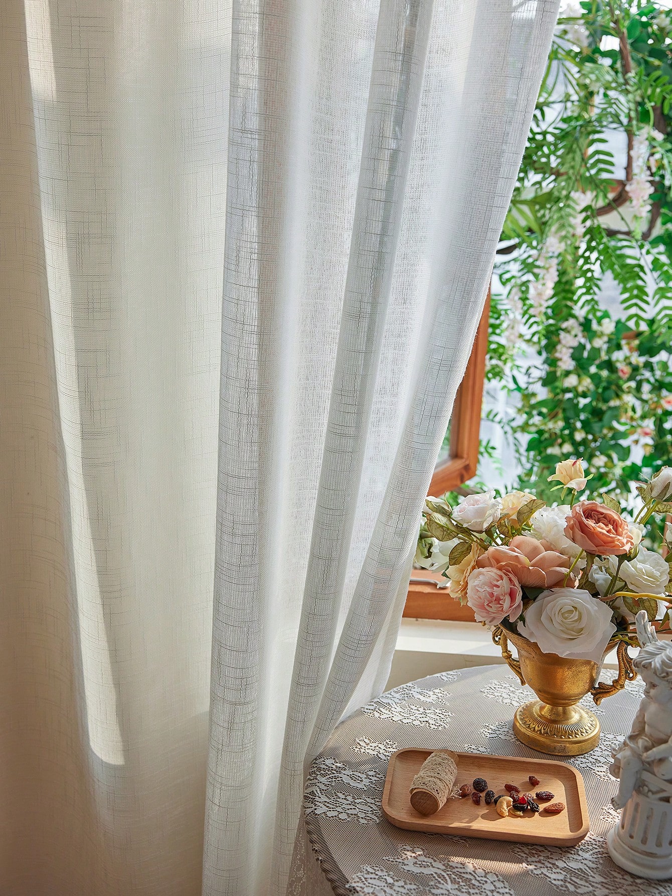 American pastoral style natura - Linen Curtain Eyelet incelemesi ve fiyatı