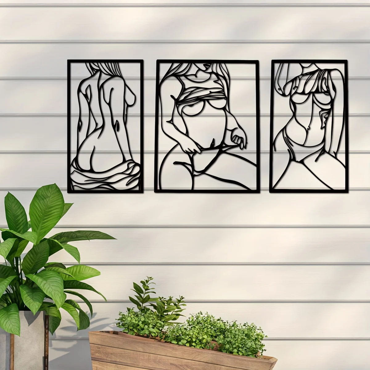 1pc Metal Art Wall Decor, Blac - Interior Design Modern incelemesi ve fiyatı