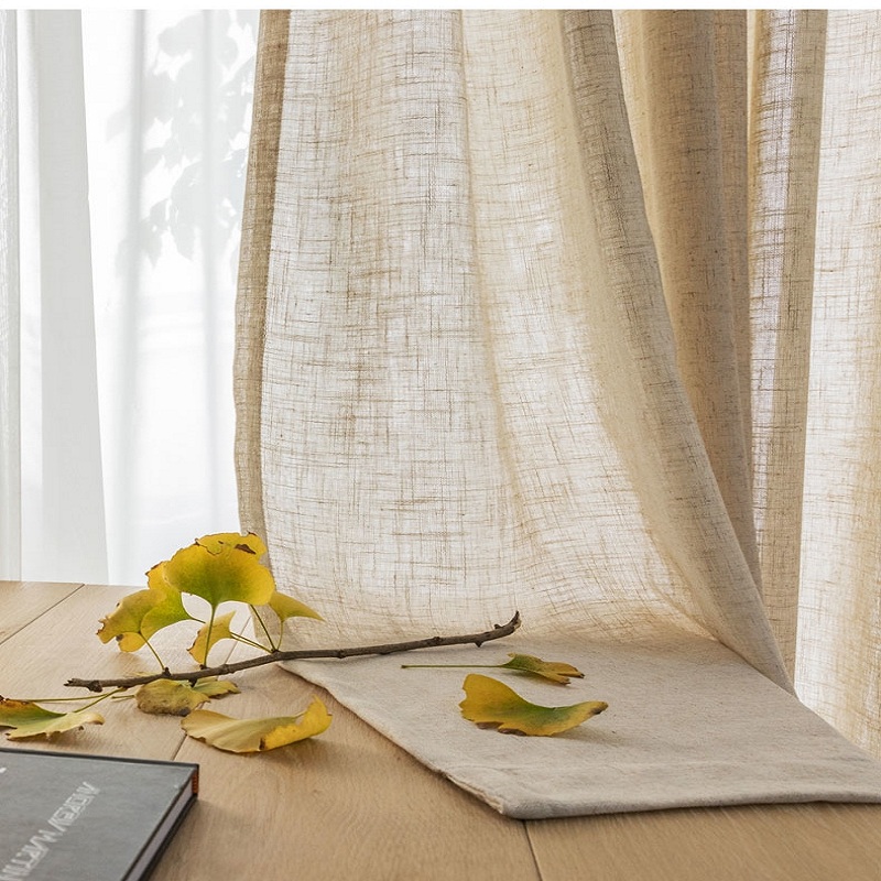 Modern Linen sheer Curtains fo - Linen Curtain Eyelet incelemesi ve fiyatı