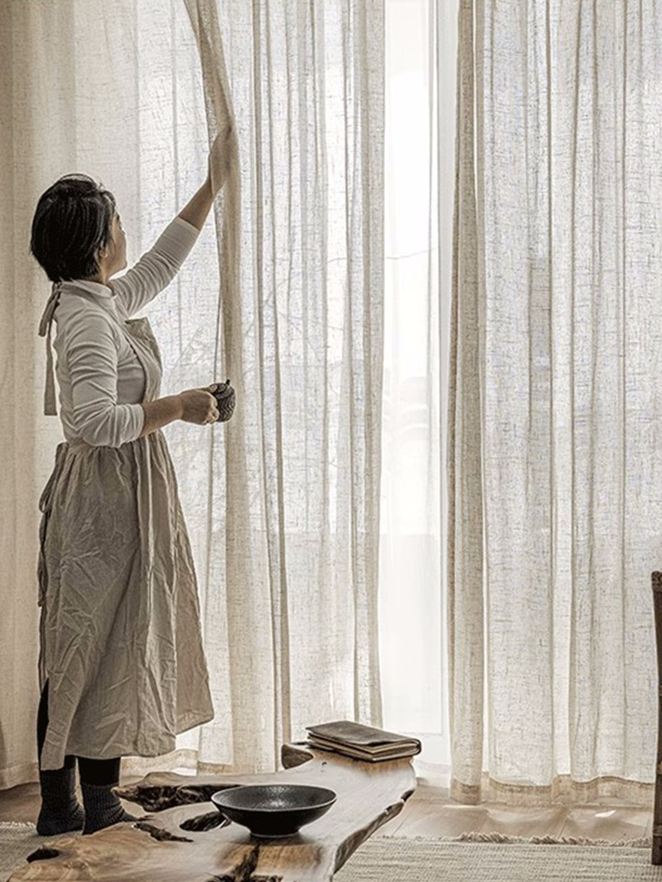 New Linen Curtains Natural Woo - Linen Curtain Eyelet incelemesi ve fiyatı