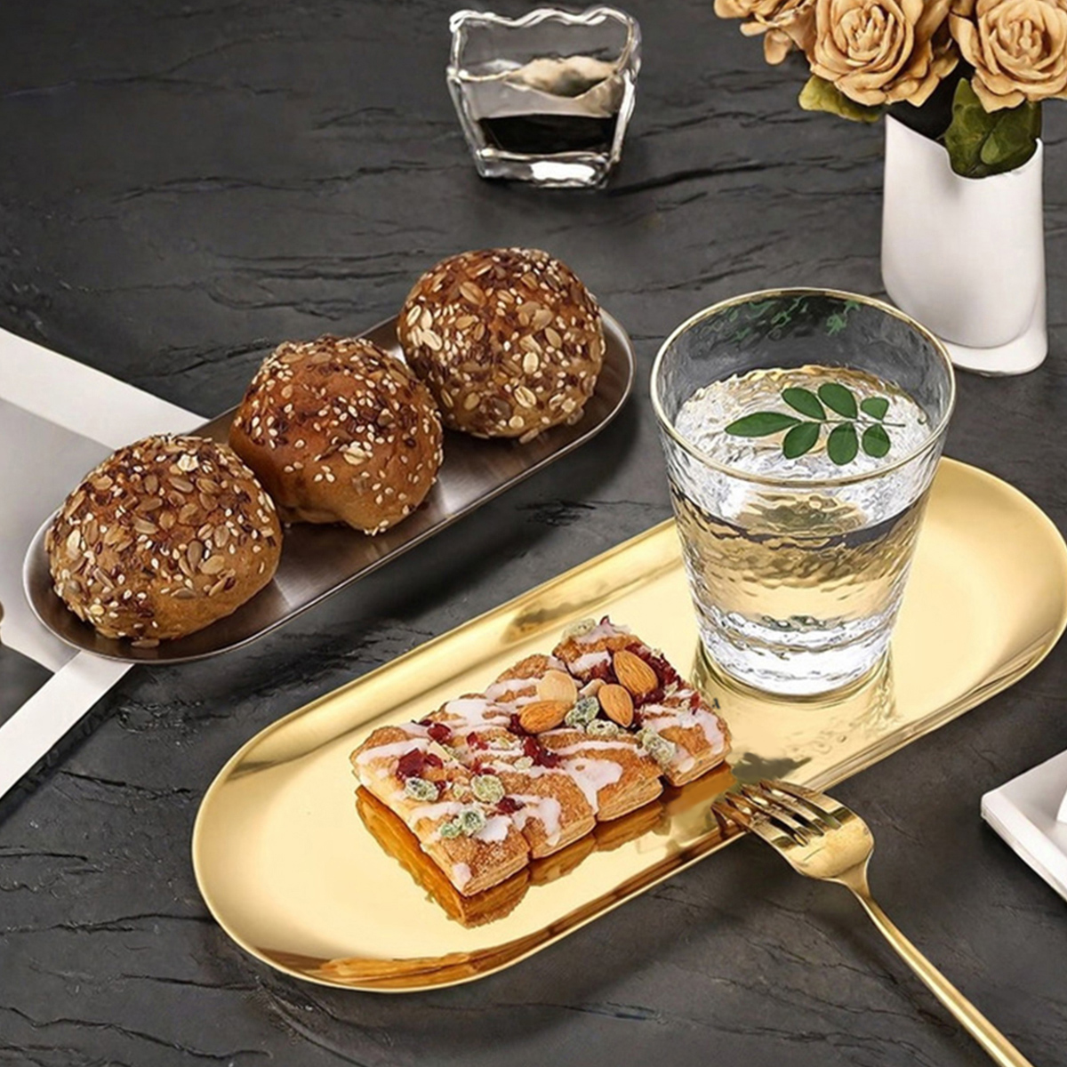 WORTHBUY Nordic Style Oval Ser - Travertine Tray Oval incelemesi ve fiyatı