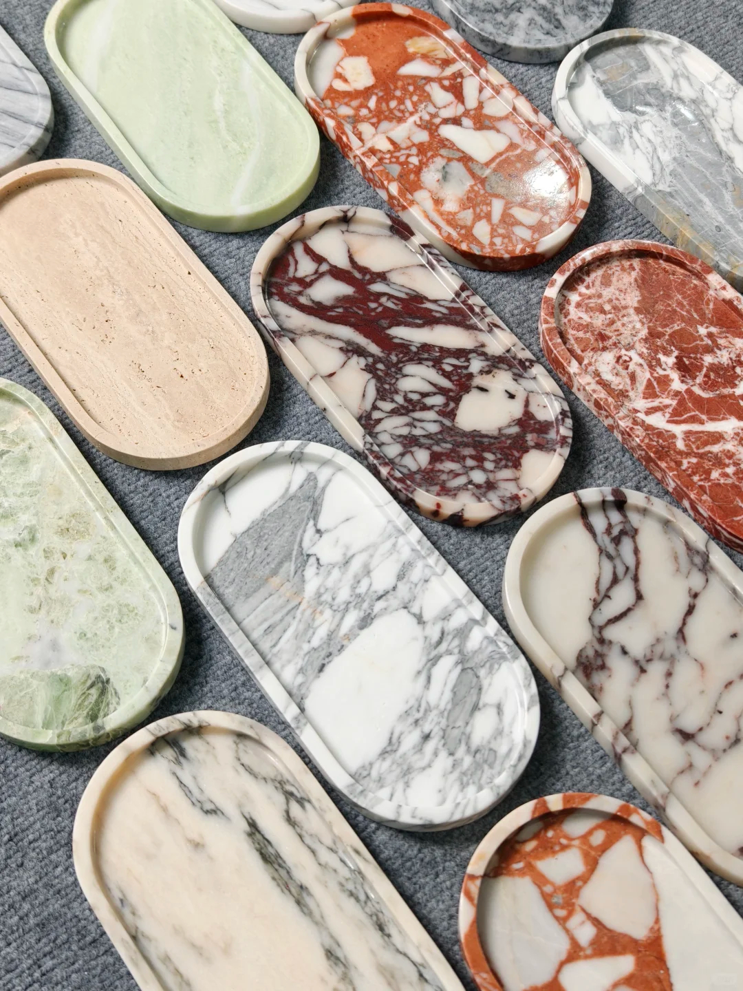 Handmade Luxurious Calacatta P - Travertine Tray Oval incelemesi ve fiyatı