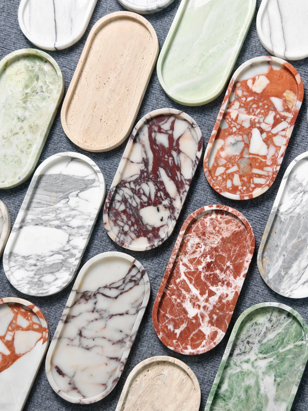 Handmade Luxurious Calacatta P - Travertine Tray Oval incelemesi ve fiyatı