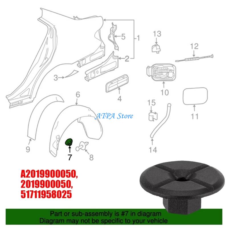 U13C Interior Trim Clips For W - Interior Design Type incelemesi ve fiyatı