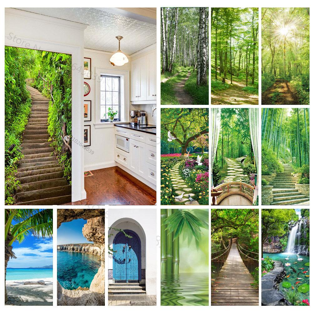 Steps Forest 3D Door Stickers  - Interior Design Product incelemesi ve fiyatı