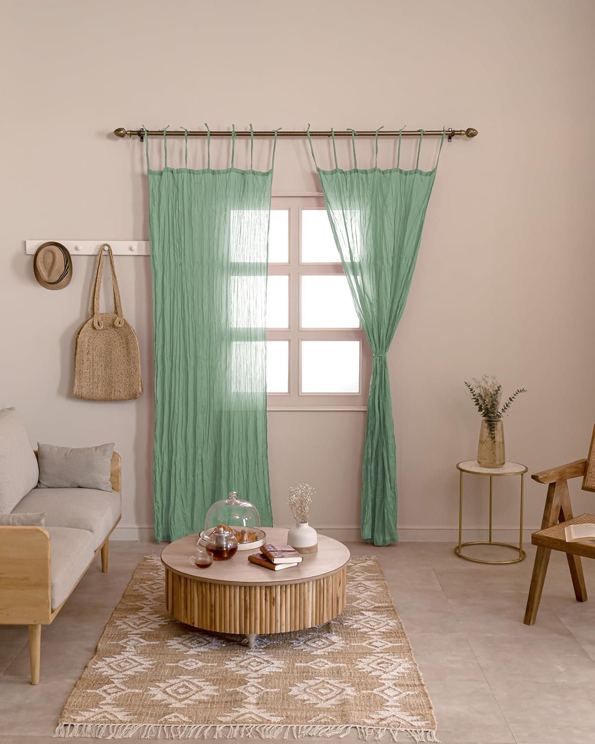 2 Panels Sheer Curtains Home D - Linen Curtain Eyelet incelemesi ve fiyatı