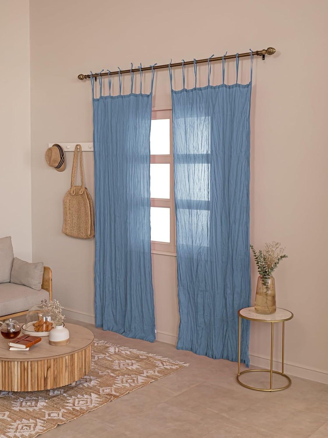 2 Panels Sheer Curtains Home D - Linen Curtain Eyelet incelemesi ve fiyatı