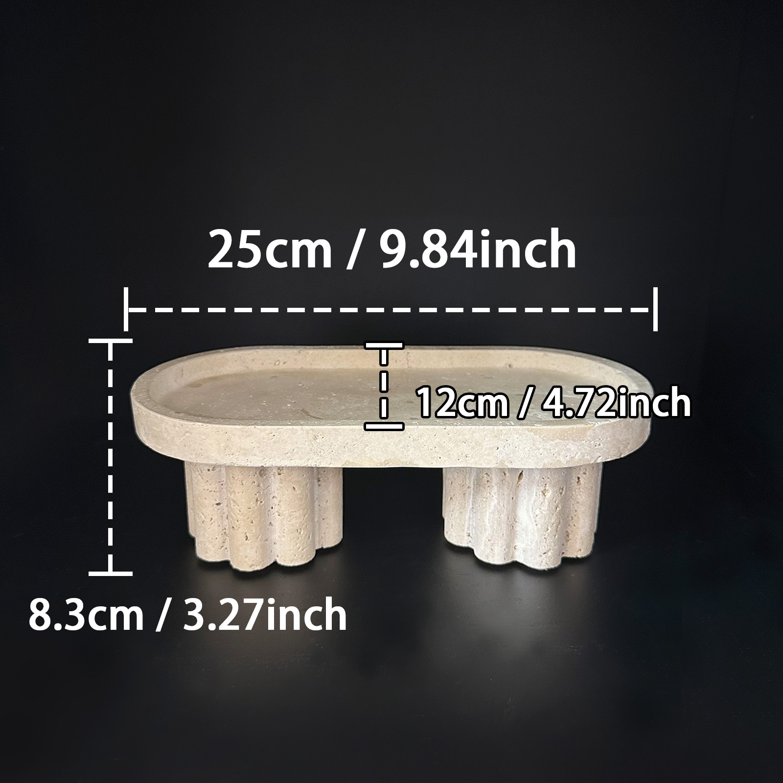 Natural travertine oval tray,  - Travertine Tray Oval incelemesi ve fiyatı
