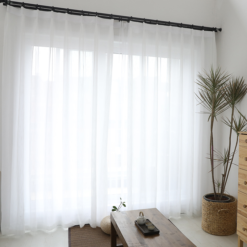 Cheap White Tulle Curtain Shee - Linen Curtain Eyelet incelemesi ve fiyatı
