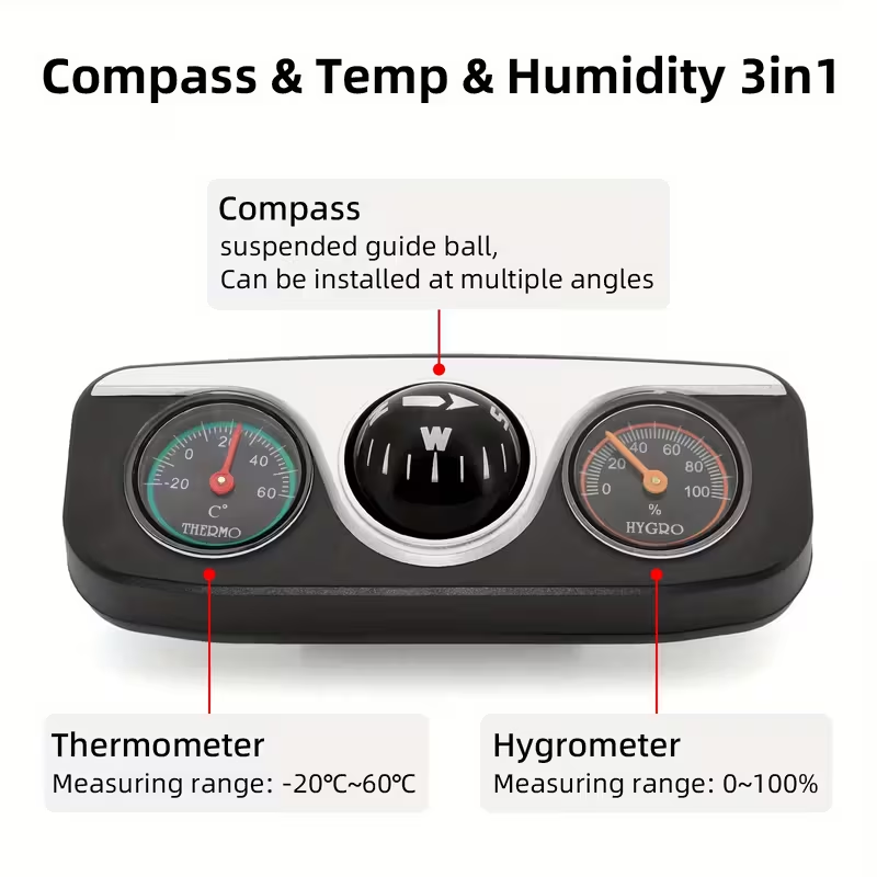 TRALOW 3-in-1 Compass,Thermome - Interior Design Type incelemesi ve fiyatı