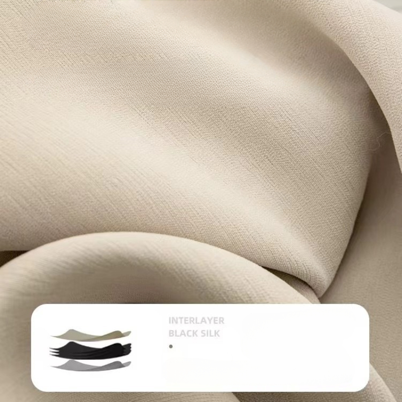Cream Velvet Chenille Blackout - Linen Curtain Eyelet incelemesi ve fiyatı